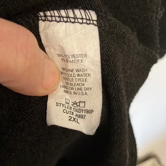 2XL sweater dress tunic with dolman sleeves scoop neck black - Picture 5 of 7